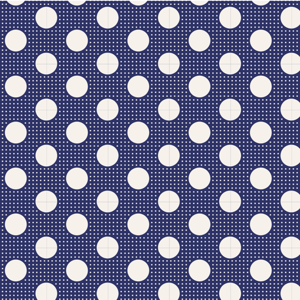 Blue Polkadot Cotton Fabric - Tilda