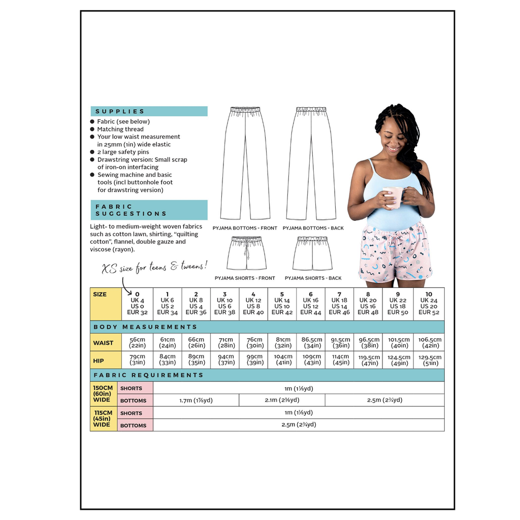 Jamie Pyjama Sewing Pattern - Tilly and the Buttons
