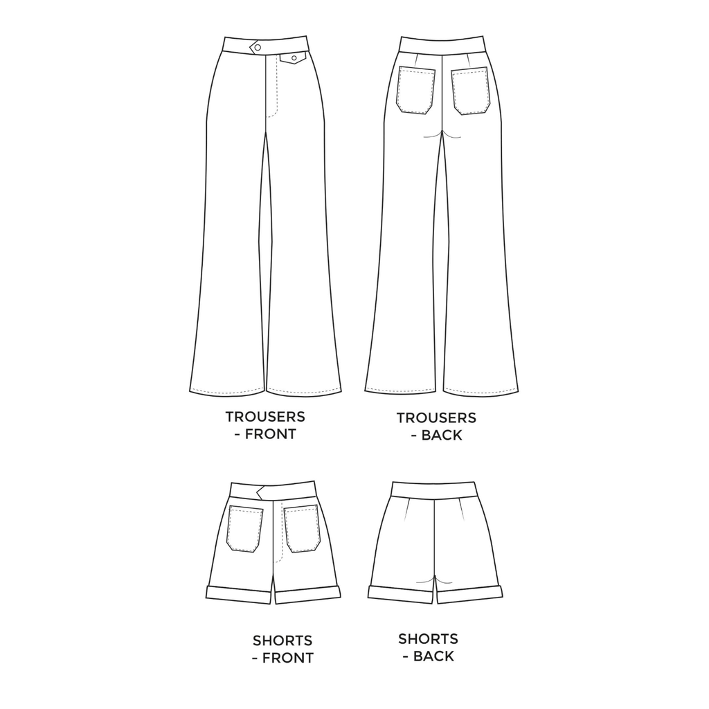 Jessa Trousers and Shorts Sewing Pattern - Tilly and the Buttons