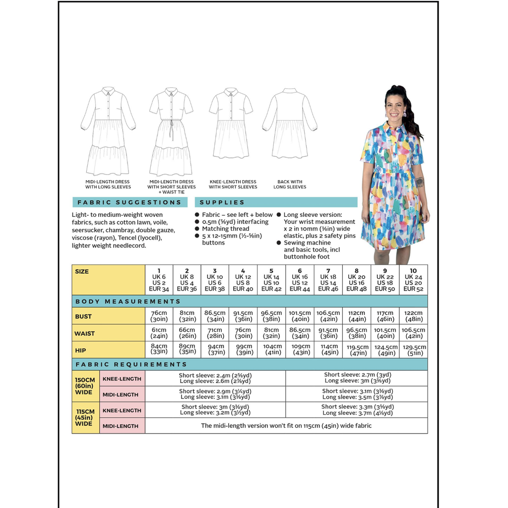 Lyra Shirt Dress Pattern
