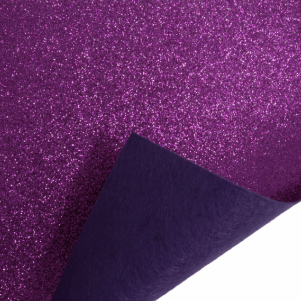 Magenta Glitter Felt Sheet