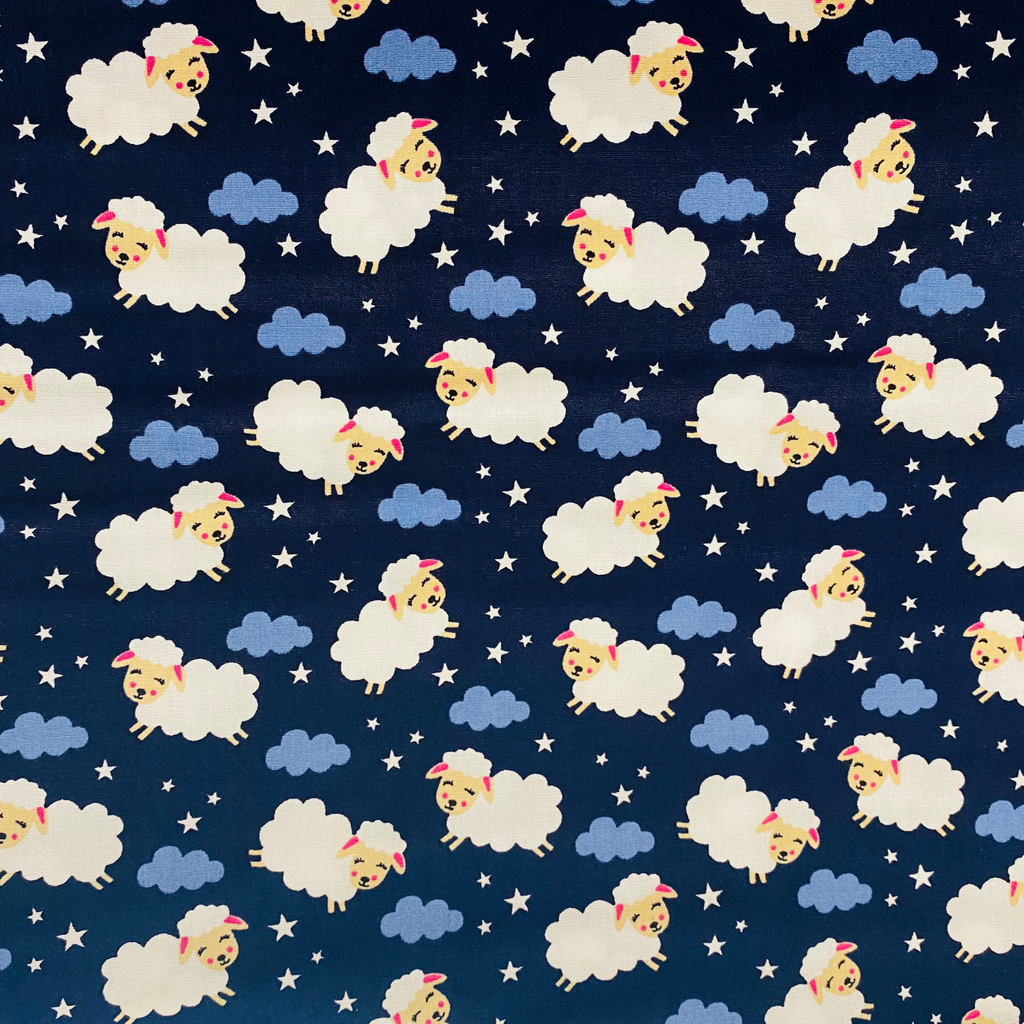 Navy Lamb Fabric