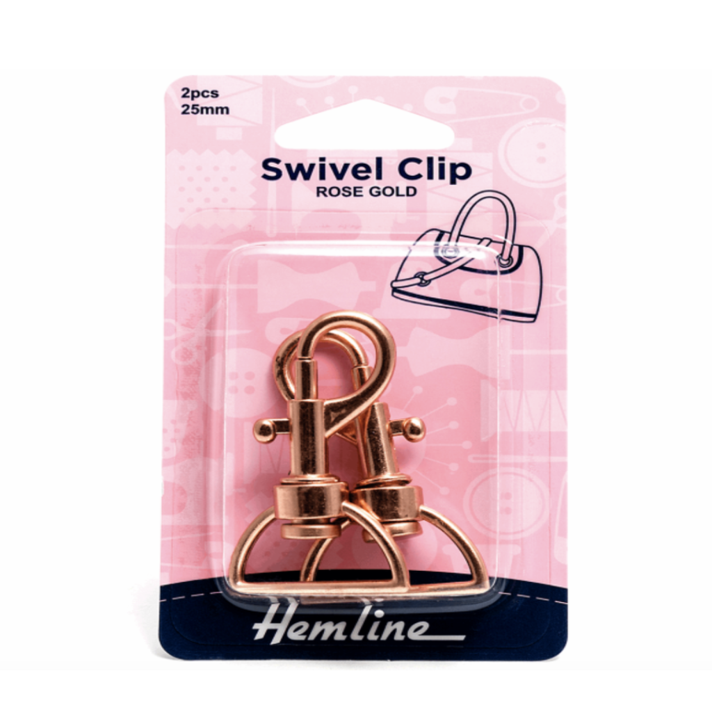 Rose Gold Swivel Clips 25mm