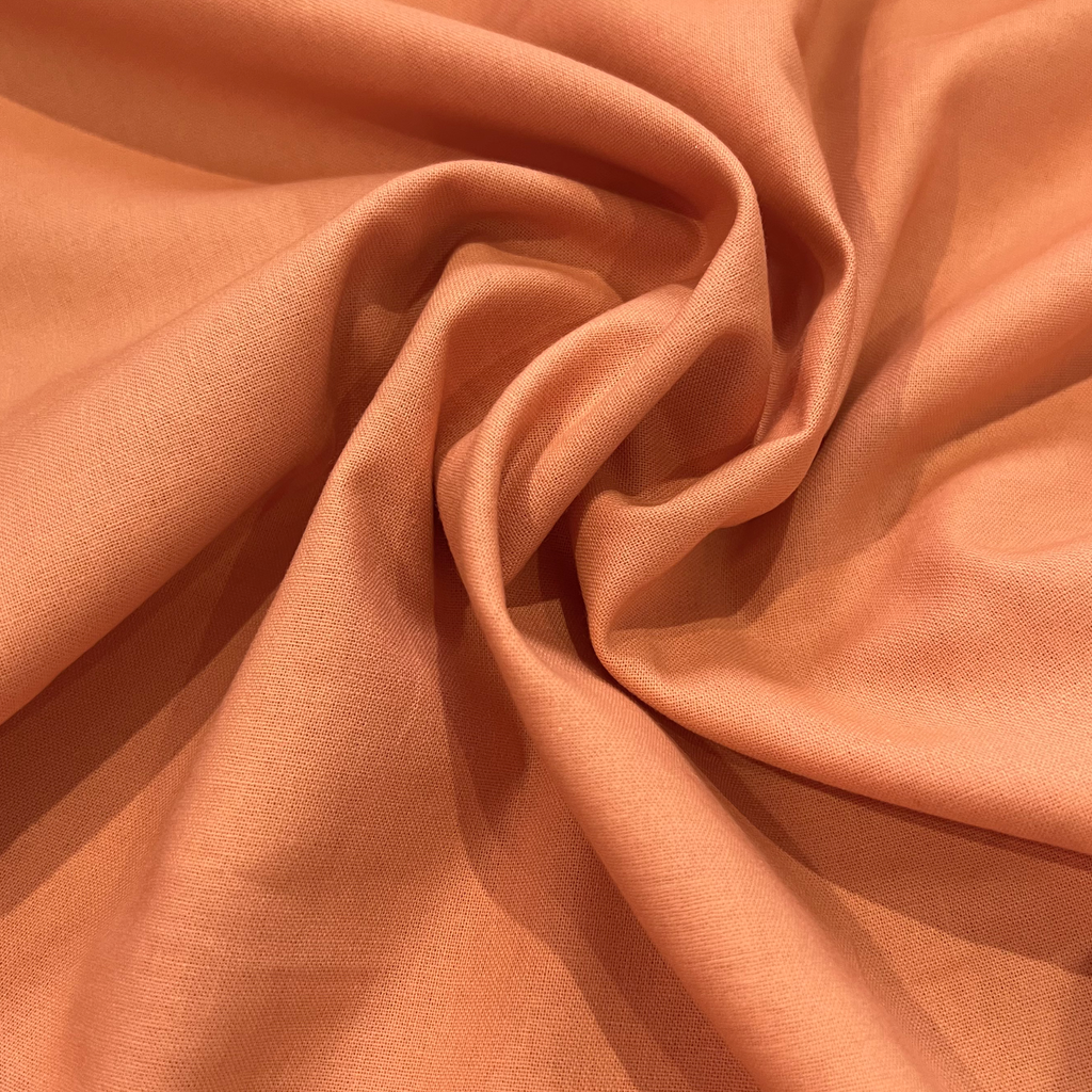 Salmon Plain Cotton Fabric