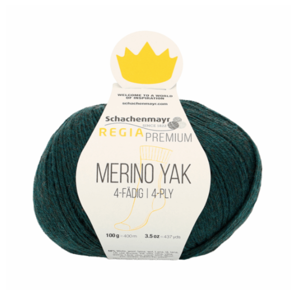 Teal Mix Marino Yak Yarn 100g