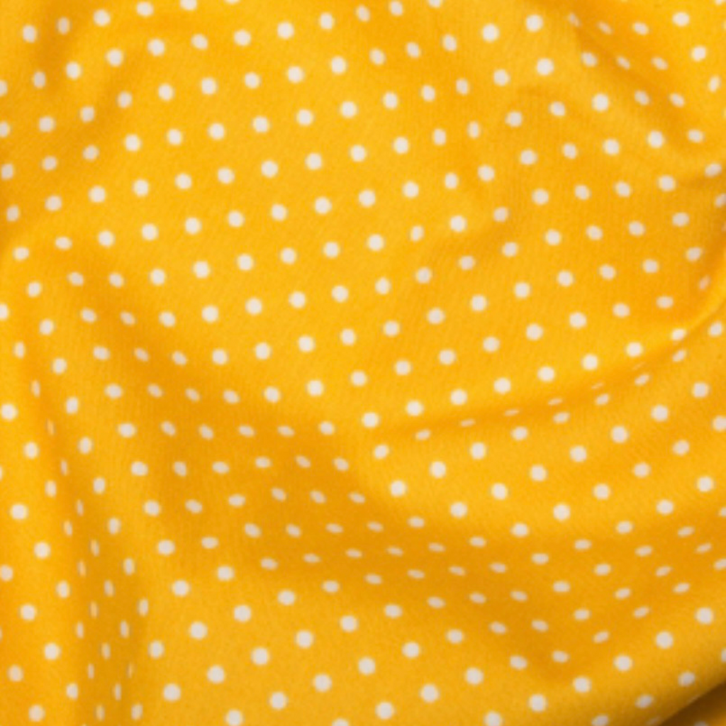 Mini Yellow Polkadot Cotton Fabric