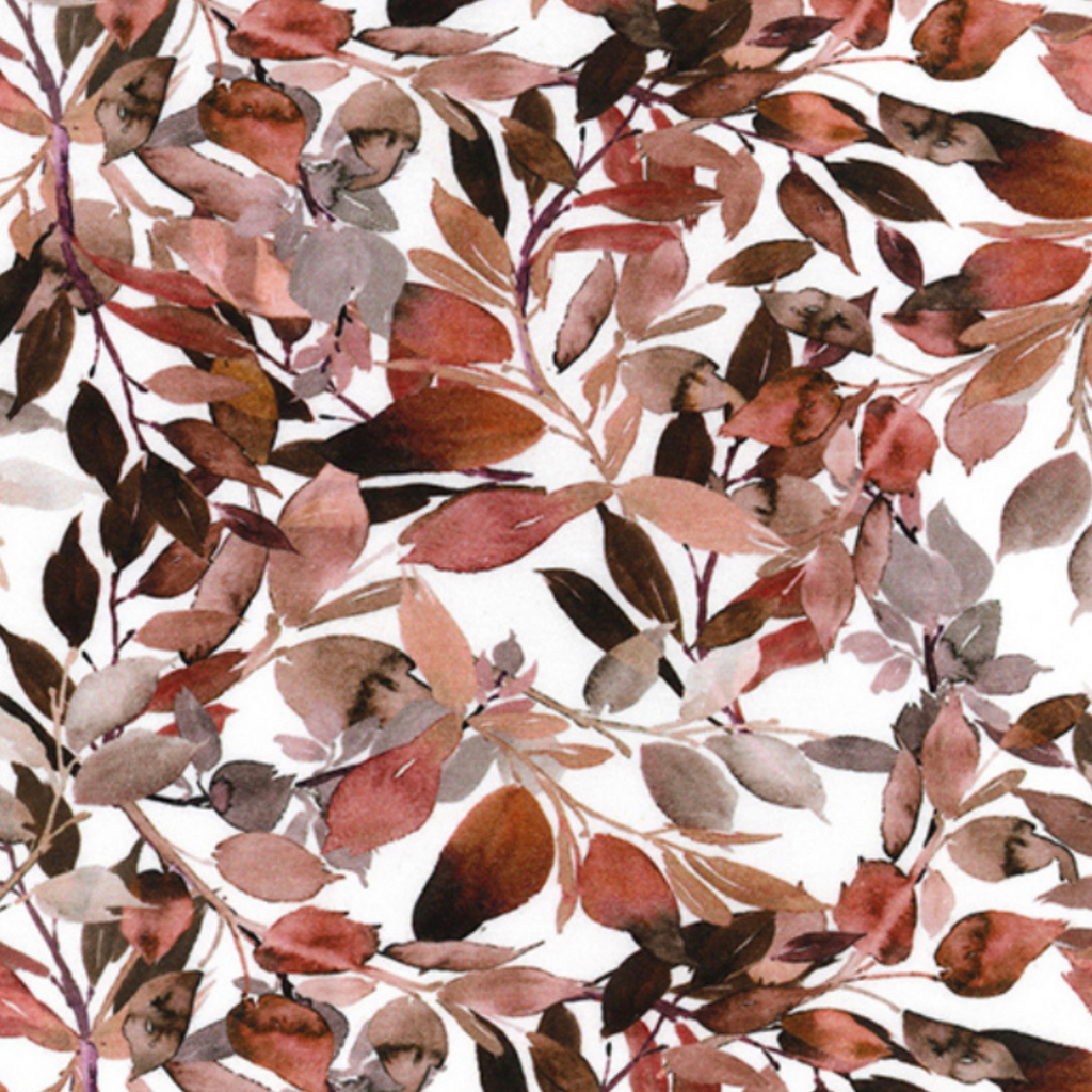 Autumnal Leaf Jersey Fabric