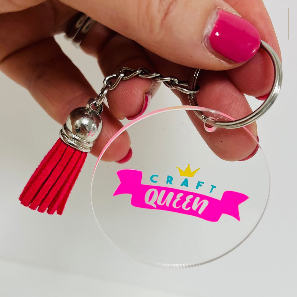 Craft Queen Acrylic Key Ring